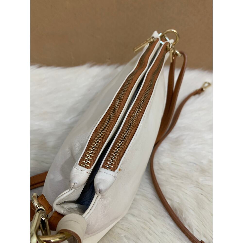 VALENTINA TRADIZIONE ITALIANA Soft Cream Leather Convertible Hobo XBody - Picture 6 of 16